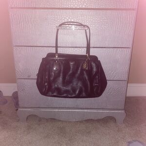 Coach Black Leather Shoulder Bag